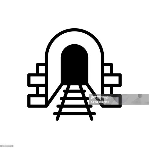 A Simple Line Drawing Of A Train Tunnel High Res Vector Graphic Getty