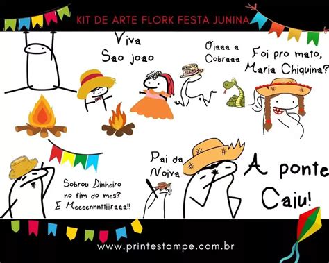 Flork Festa Junina - Arte flork festa junina – Artofit