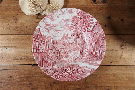 Enoch Wedgwood Tunstall Old English Village Soup Plate Etsy