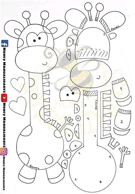 Girafa Em Eva Molde - Eu Amo Artesanato: Girafa em Eva com Molde