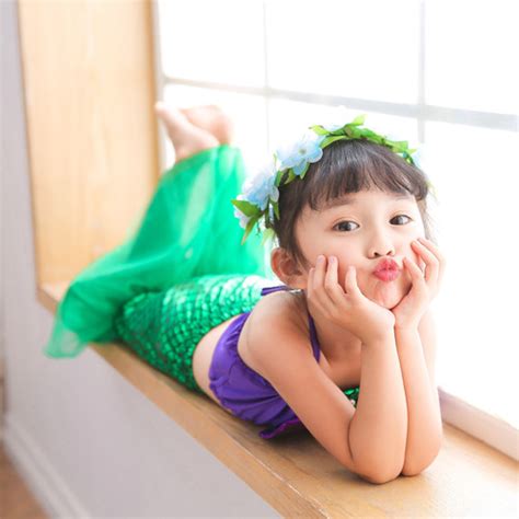 Set Cola De Sirena Y Bikini Ni As Nataci N Cosplay Show Cuotas Sin Inter S