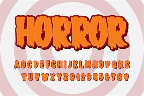 Premium Vector Horror Font Alphabets D Style Text Effect Typography