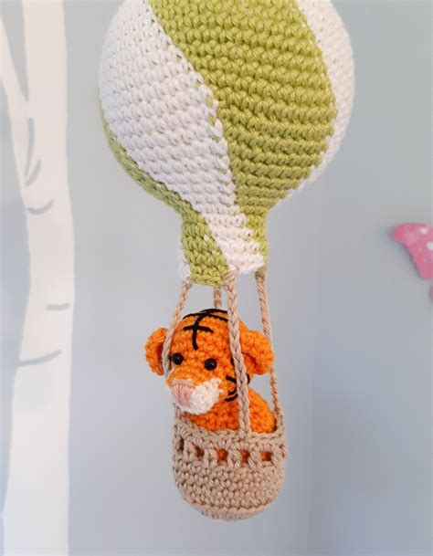 Hot Air Balloon Baby Mobile Crochet Pattern Nursery Mobile Etsy