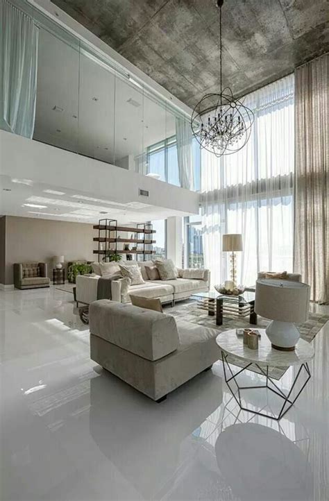 MILA DESIGN - High Ceiling White Living Room in Miami, FL | Double