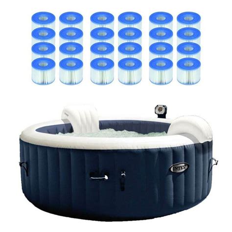 Intex Pure Spa Inflatable Person Hot Tub W S Filter Cartridges Pack For Sale From