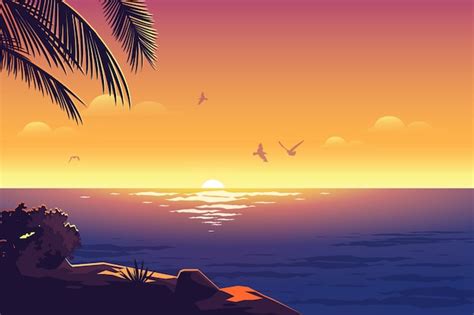 Imágenes De Dibujo Atardecer Descarga Gratuita En Freepik