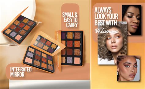 Palette de fards à paupières bronze cuivré nude couleurs mates scintillantes hautement