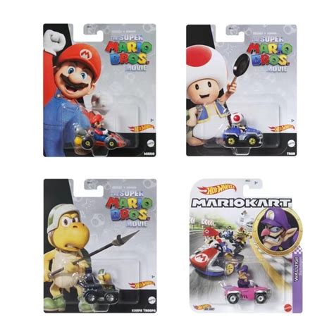 Hot Wheels Super Mario Kart TOAD KOOPA TROOPA WALUIGI 1 64 Alloy Car Model Shopee Philippines