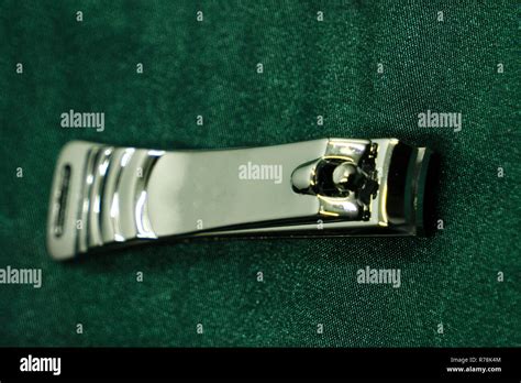 Manicure Nail Clippers Made Of Metal Over White Background Stock Photo