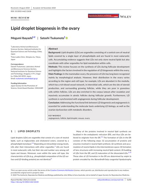 lipid droplet biogenesis   ovary