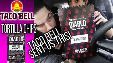 Taco Bell Unboxing New Diablo Sauce Tortilla Chips 7 Eleven Exclusive