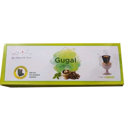 Natural Brown Gugal Premium Dhoop Cup 2 Hours 1 Box Contain 225 Gm