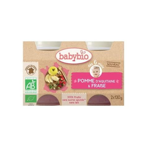 Babybio Petit Pot B B Pomme Fraise Bio X G D S Mois