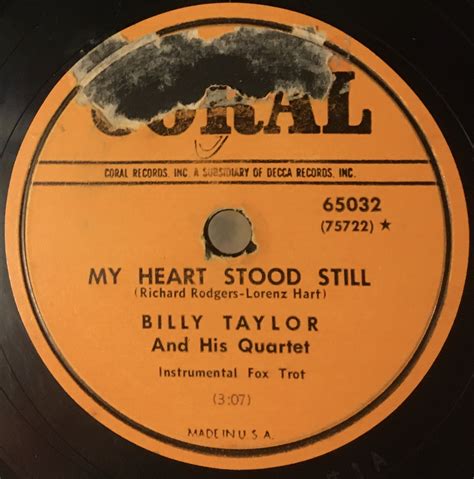 Billy Taylor And His Quartet - My Heart Stood Still : Free Download