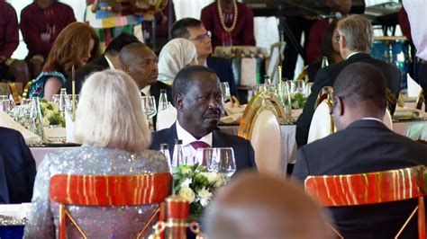 See What Raila Odinga Did At State Banquet In Honour Of King Charles