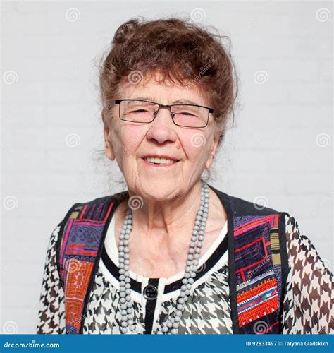 Elderly Woman Stock Image Image Of Hair Copy Caucasian 92833497