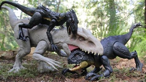 Jurassic World Hybrid Comparison Mattel Indominus Rex Indoraptor And