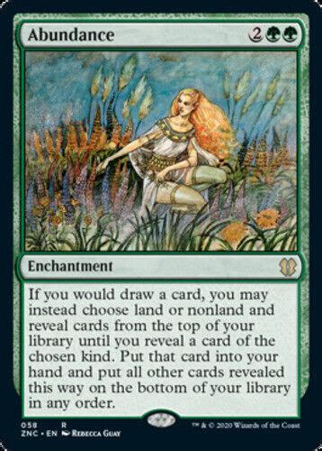 1x Abundance Near Mint English Zendikar Rising Commander MTG