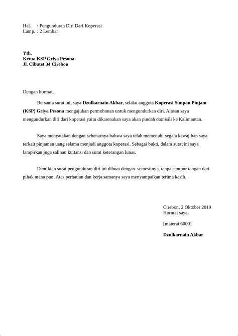 Contoh Surat Pernyataan Pendirian Koperasi Surat Pernyataan Desain