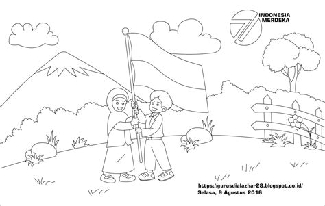 Detail Mewarnai Gambar Upacara Bendera Koleksi Nomer 17