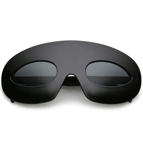 Novelty Oversize Hero Mask Sunglasses With Oval Lens 55mm Novelty Sunglasses Sunglasses