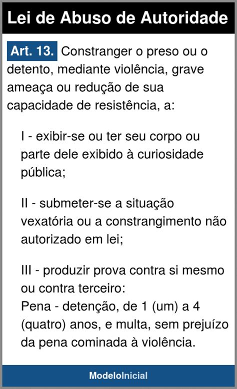 Artigo Lei De Abuso De Autoridade