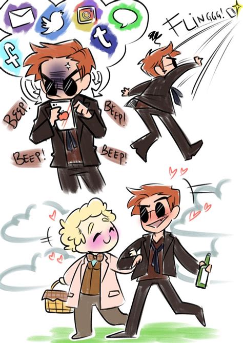 Random Shenanigans And Etc Good Omens Book Angel And Devil Cute Gay