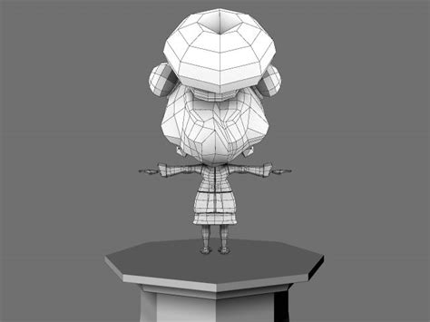 Kufahamu Nyla Back Wireframe 3d Character Statue Greek Statue