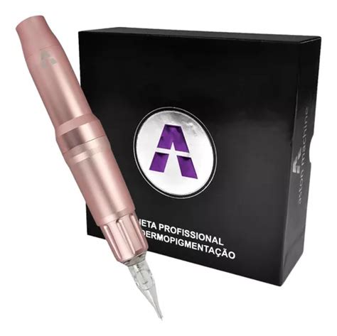 Maquina Rotativa Tattoo Pen Micropigmenta O Aston Pen Adapt Cor Rose