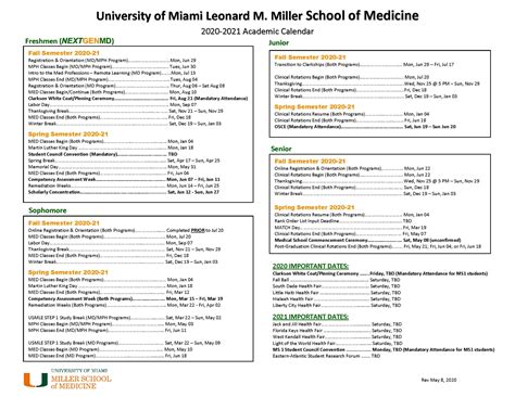 Miami U Calendar