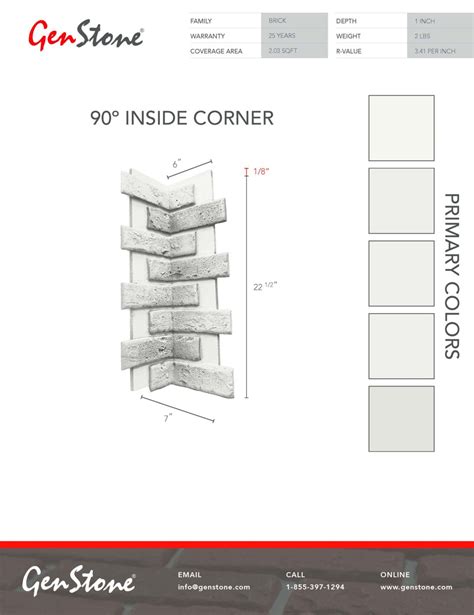 White Inside Corner GenStone