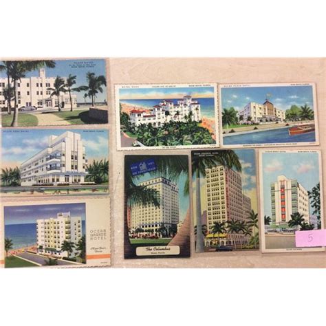 Miami Beach Hotels - Motels 25 Postcards