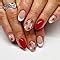 Amazon Pikabows Press On Nails Short Almond Red Strawberry Nude French Cute Fake Nails