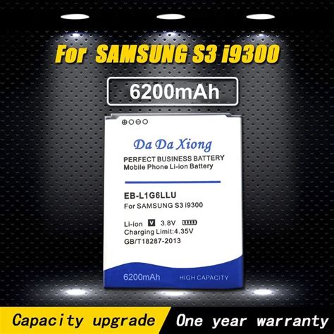 High Quality 6200mAh EB L1G6LLU Battery For Samsung Galaxy S3 Grand Neo