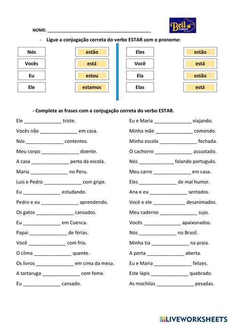 Conjuga O Verbo Estar - 6