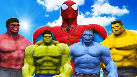 TEAM HULK VS SPIDERMAN MUSCLE EPIC SUPERHEROES BATTLE YouTube