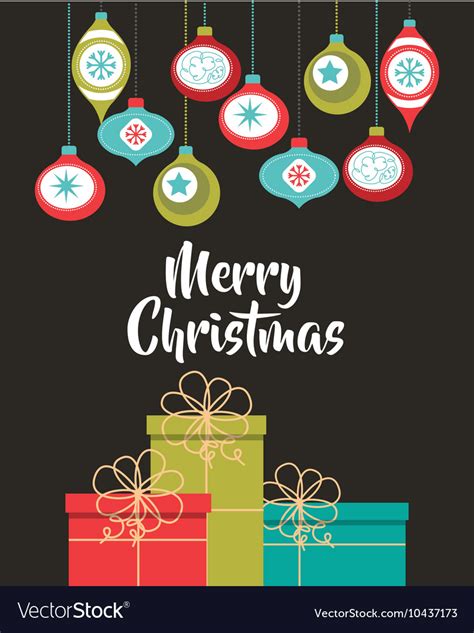 Happy merry christmas card Royalty Free Vector Image