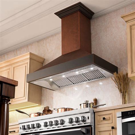 ZLINE 48" Hand-Hammered Copper Finish Wall Range Hood, 655-HBXXX-48