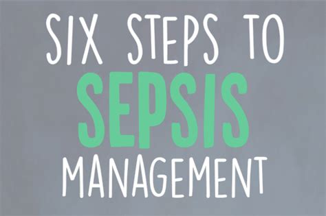 Six Steps For Sepsis Management Health And Willness
