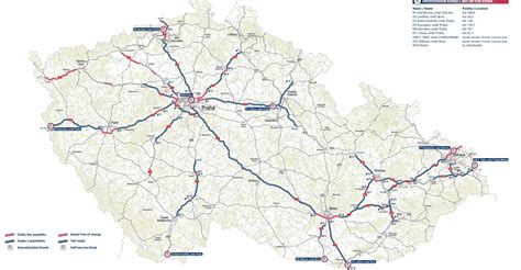 Placené And Neplacené úseky Silnic A Dálnic Mapa Čr 2025