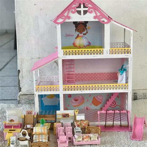 Casinha De Boneca Branca Em Mdf 60cm Elo7 Produtos Especiais