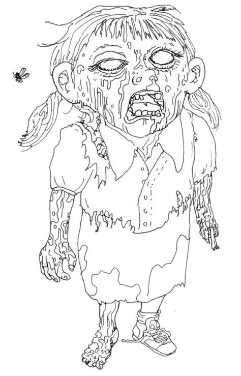 Cartoon Zombie Coloring Pages - Coloring Home