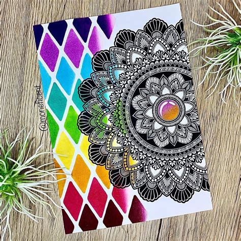 Mandala On Canvas Mandala Artwork Mandala Painting Art Markers