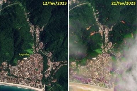 Chuvas em SP imagens de satélite mostram antes e depois da tragédia