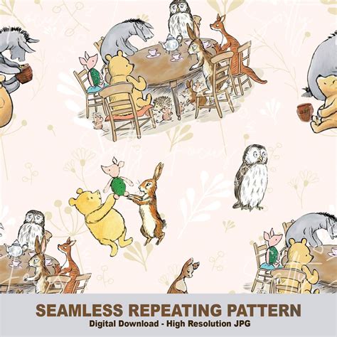 Classic Winnie The Pooh Seamless Pattern Classic Pooh Piglet Owl