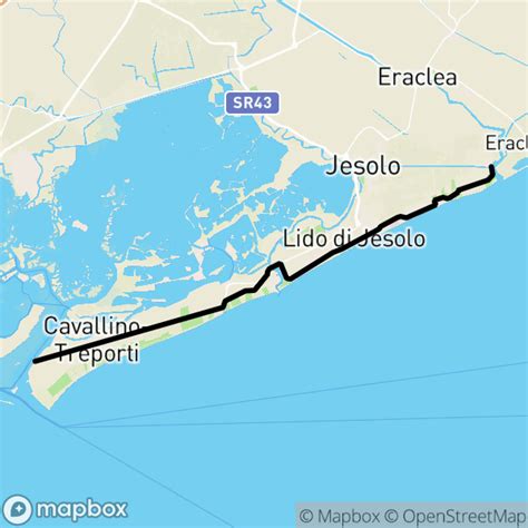 Punta Sabbioni Cavallino Jesolo Mappa Percorso Ciclabile Bici