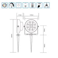 W Rgbcct Gartenstrahler Zigbee Kompatibel Zu Miboxer B Ware