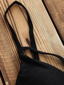 Strappy Bandage Bikini Set In Black Zaful