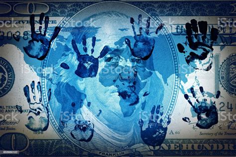 Hand Prints On Dollar Bill Stock Photo Download Image Now American