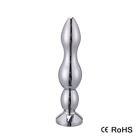 Silver Metal Anal Plug With Crystal Jewelry For Adults Metal Anal
